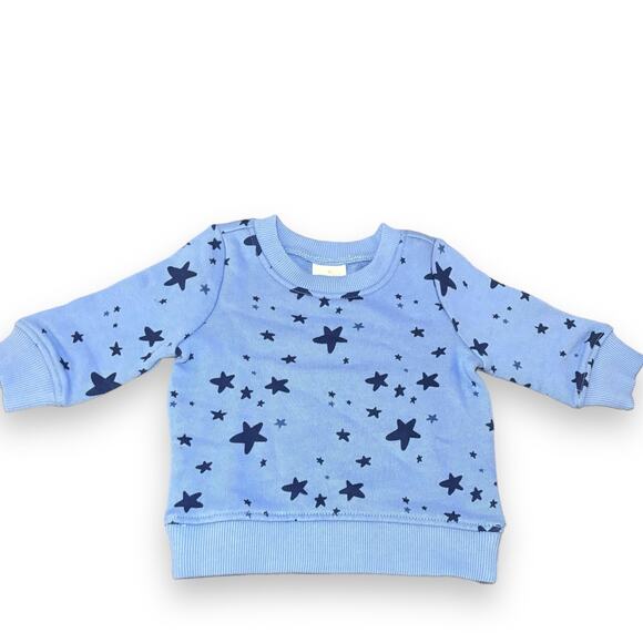 Moon & Back by Hanna Andersson Star Sweatshirt Size 3-6 Months Organic Cotton - Picture 2 of 5